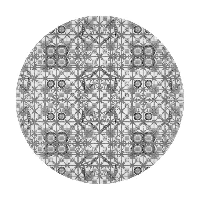 Planche À Découper Tribal Batik - gris / gris, noir et blanc (Devant)