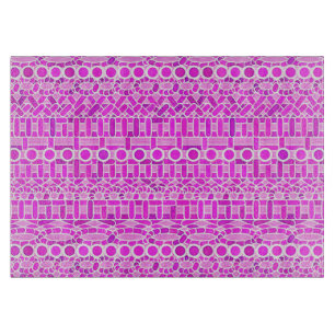 Planche À Découper Tribal Batik - nuances d'orchidée et de violette