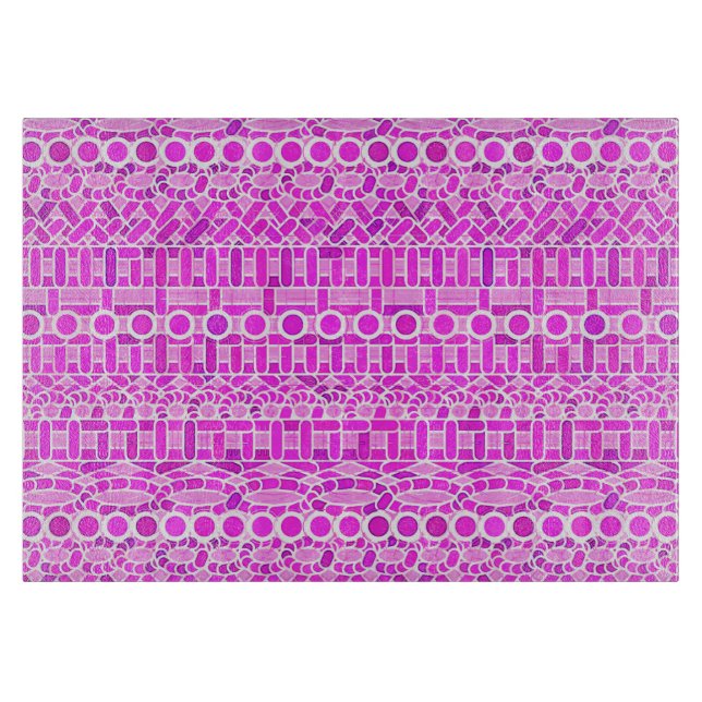 Planche À Découper Tribal Batik - nuances d'orchidée et de violette (Devant)