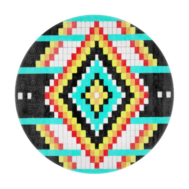 Planche À Découper Tribal Original Tour de verre cousu (Devant)