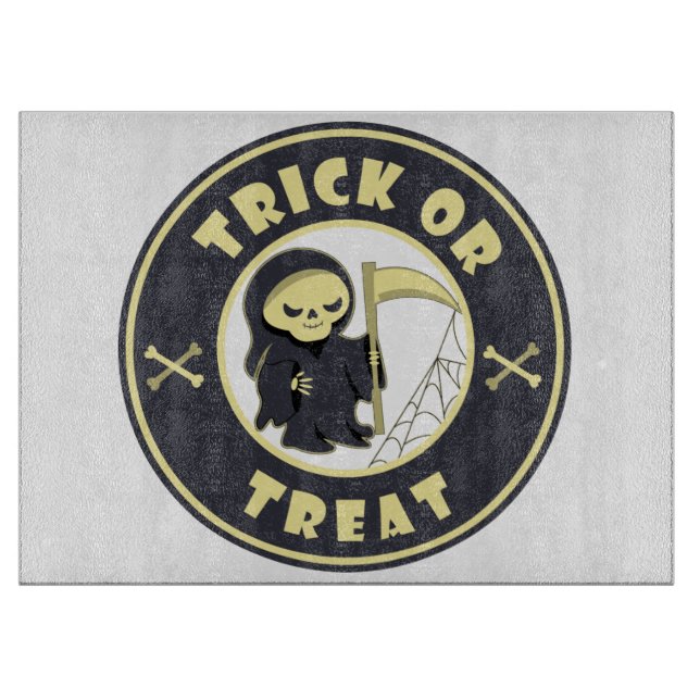 Planche À Découper Trick ou traiter Halloween griffeur caractère (Devant)