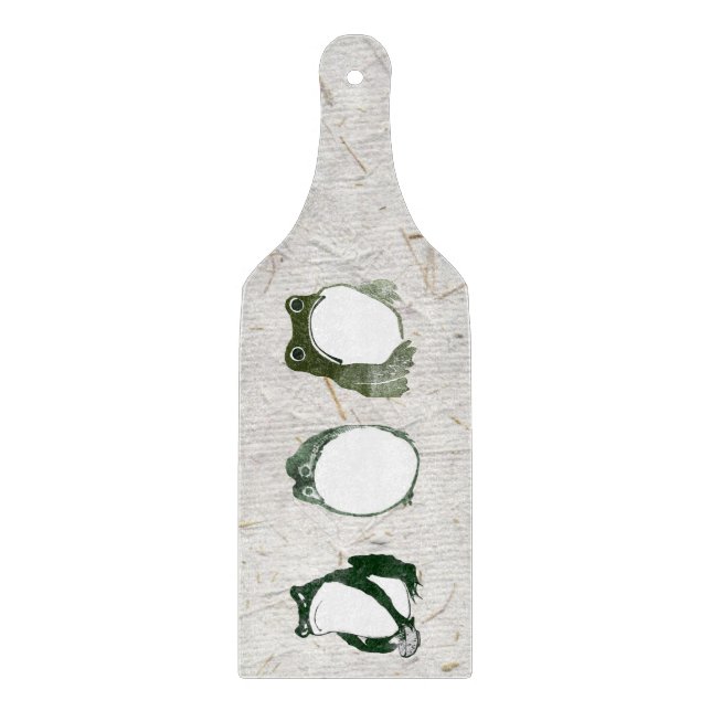 Planche À Découper Trio de grenouilles japonaises grumeuses crapauds  (Devant)