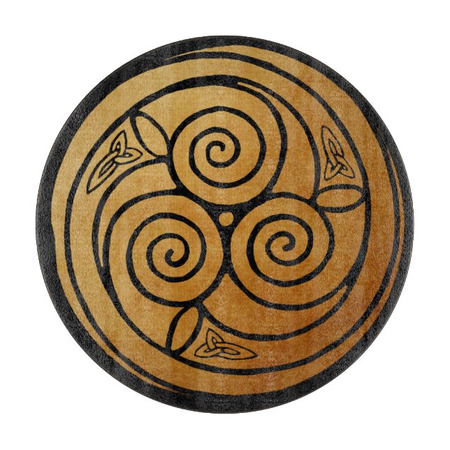 Planche À Découper Triple Celtic Knot Swirl Mandala (Devant)