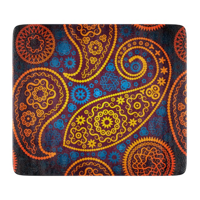 Planche À Découper Trippy Hippy Retro Paisley (Devant)