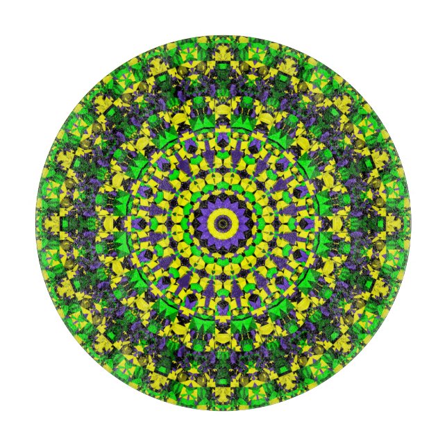 Planche À Découper Trippy Super rétro Hippie coloré Mandala Art (Devant)