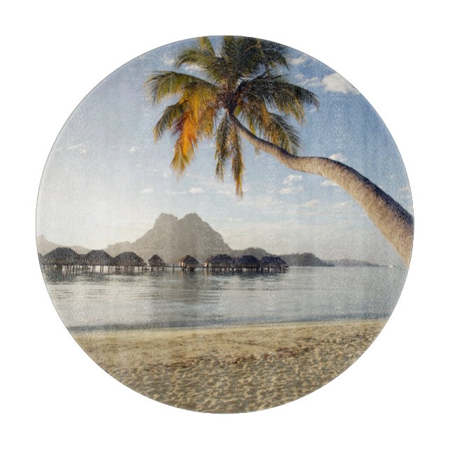 Planche À Découper Tropical Beaches | Beach Huts, Bora Bora (Devant)
