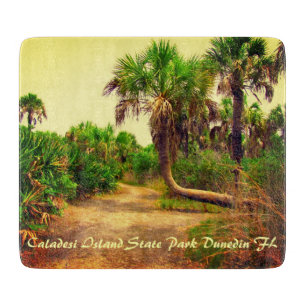 Planche À Découper Tropical Florida Trail Bordée de palmiers