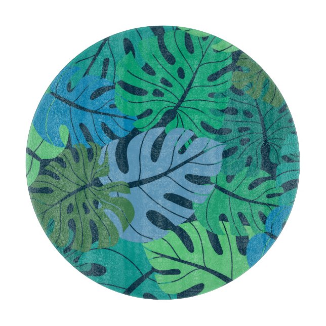 Planche À Découper Tropical Jungle Palm Motif sans couture (Devant)