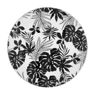 Planche À Découper Tropiques Noires et Blancs : Nature Silhouettée