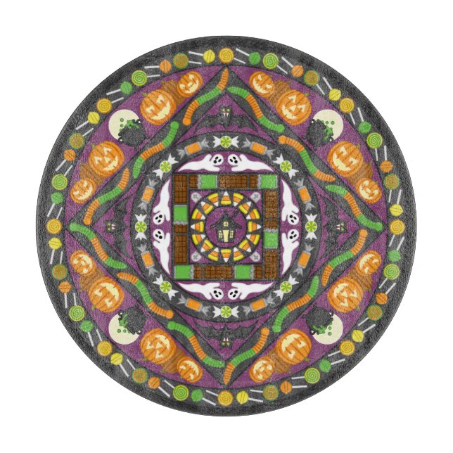 Planche À Découper Trucs et traitements Mandala Glass Cutboard (Devant)