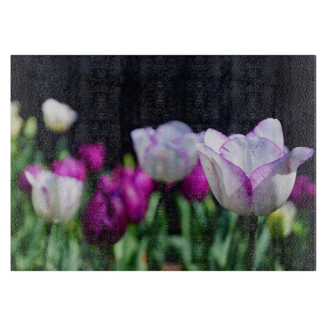 Planche À Découper Tulipes du printemps ! (Devant)