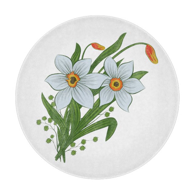 Planche À Découper Tulipes et fleurs de jonquilles (Devant)