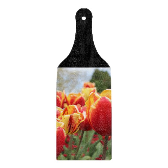 Planche À Découper tulipes rouges/jaunes (Devant)