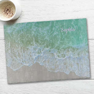 Planche À Découper Turquoise Ocean Wave, Personalize Nom ou Monogram