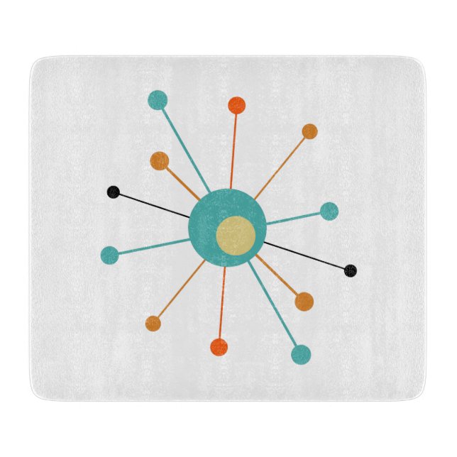 Planche À Découper Turquoise Orange Début de l'ère atomique milieu du (Devant)