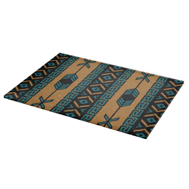 Planche À Découper Turquoise Southwestern Design Aztec Motif tribal (Coin)