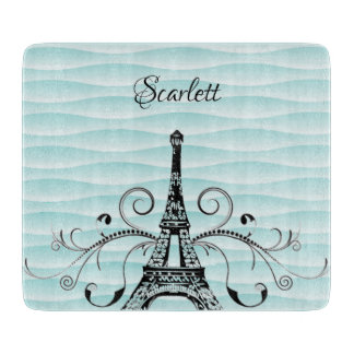 Planche À Découper Turquoise Tour Eiffel Plurish Cutish Board