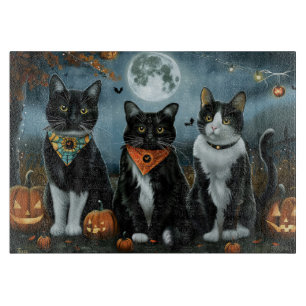 Planche À Découper Tuxedo Chat Halloween Éffrayant