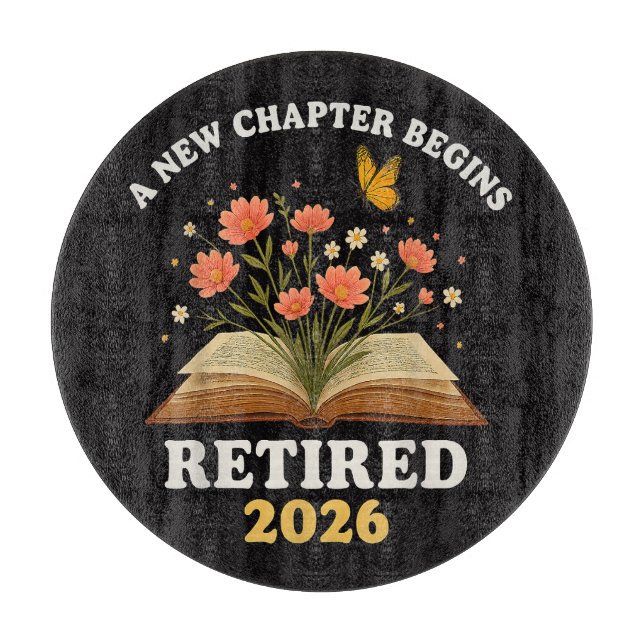 Planche À Découper Un nouveau chapitre commence Retraité 2026 (Devant)