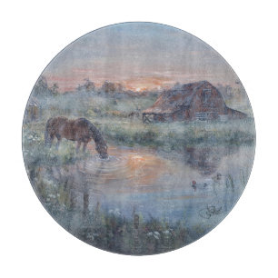 Planche À Découper Un nouveau jour -* Peinture de cheval