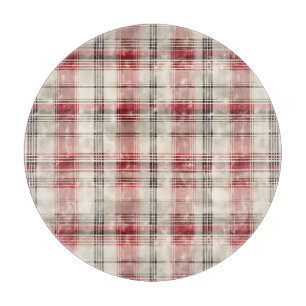 Planche À Découper Un Tartan de Noël Floral Design série #15