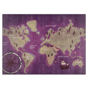 Planche À Découper Une carte du monde.