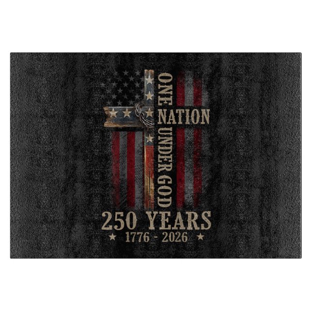 Planche À Découper Une nation sous Dieu 250 ans 250e anniversaire (Devant)