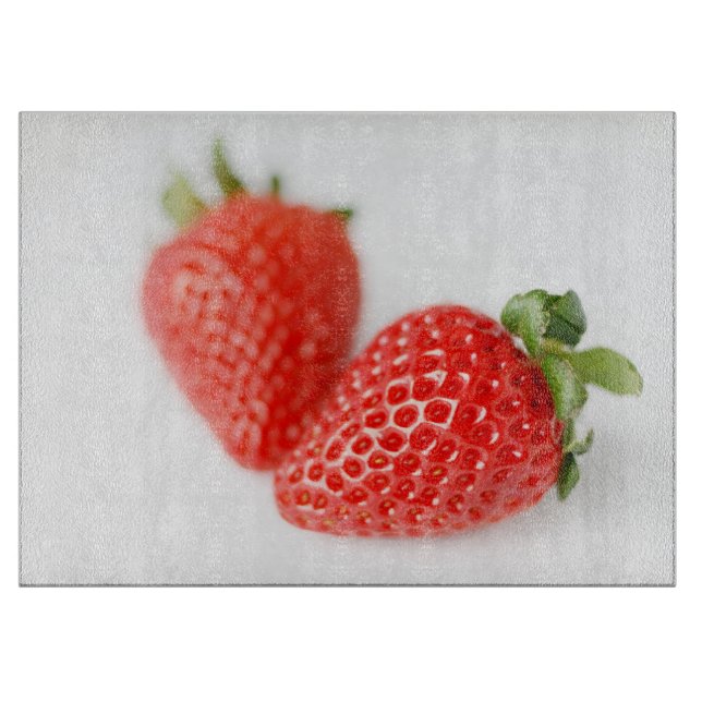 Planche À Découper Une paire de fraises rouges (Devant)