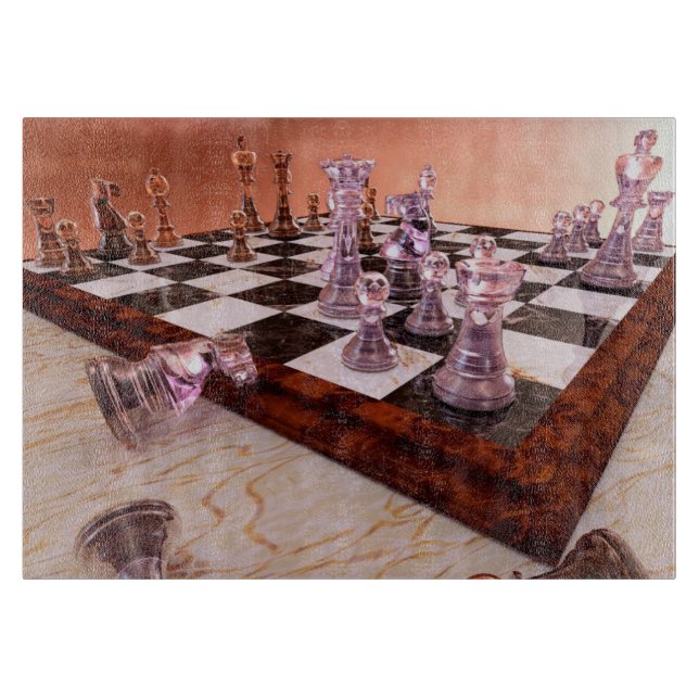 Planche À Découper Une partie d'échecs (Devant)