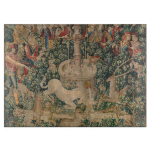 Planche À Découper Unicorn est trouvé, Tapisserie médiévale