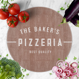Planche À Découper Unique Moderne Rustique Nom de famille Pizzeria Pi