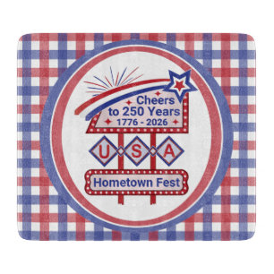 Planche À Découper USA 250 personnalisé - Marquee Rétro Patriotique
