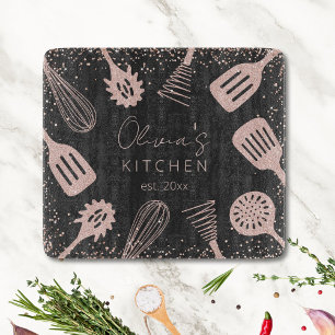 Planche À Découper Ustensiles de cuisine personnalisés avec paillette