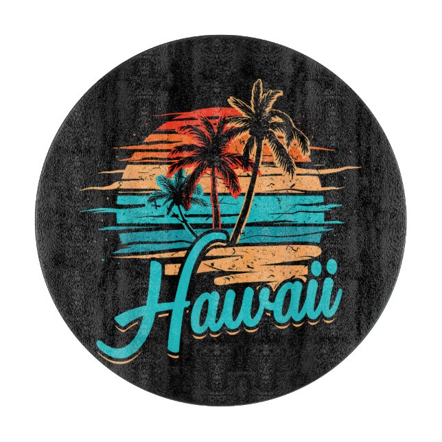 Planche À Découper Vacances tropicales à Hawaii îles Hawaïennes (Devant)