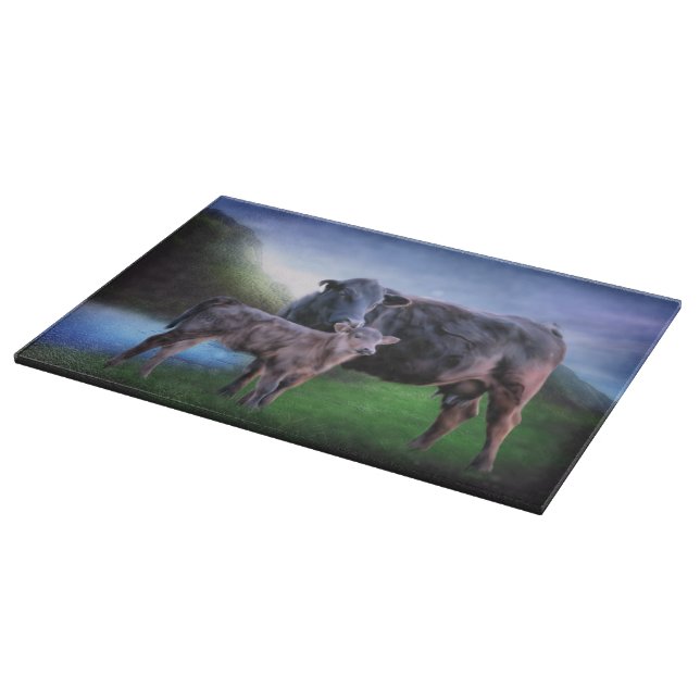Planche À Découper Vache et veau Black Angus (Coin)
