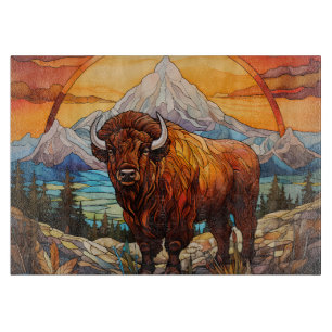 Planche À Découper Vache Highland en verre coloré