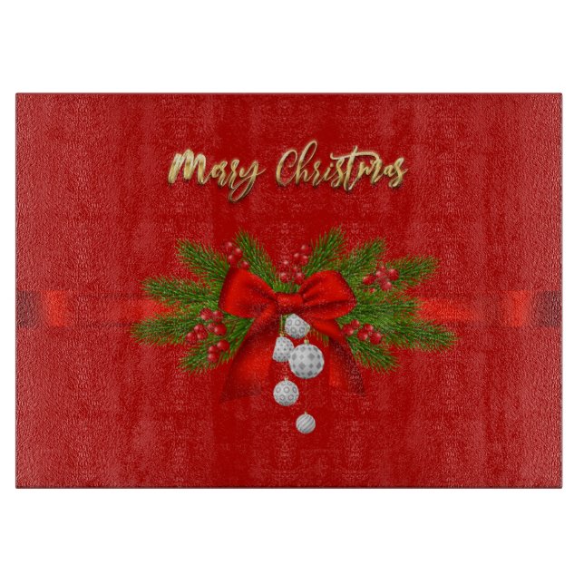 Planche À Découper Vaches de Noël et Garland (Devant)