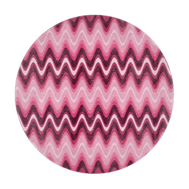 Planche À Découper Vagues en rose (Devant)
