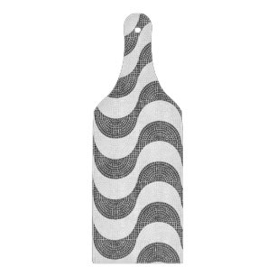 Planche À Découper vagues noires et blanches en pavé portugais