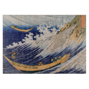 Planche À Découper Vagues océaniques Hokusai Bateaux en mer