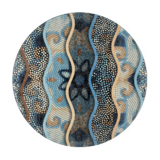 Planche À Découper Vagues Ornées : Texture de mosaïque.