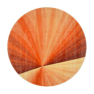 Planche À Découper Vanille rouge orange Abstraite moderne Fractale gr