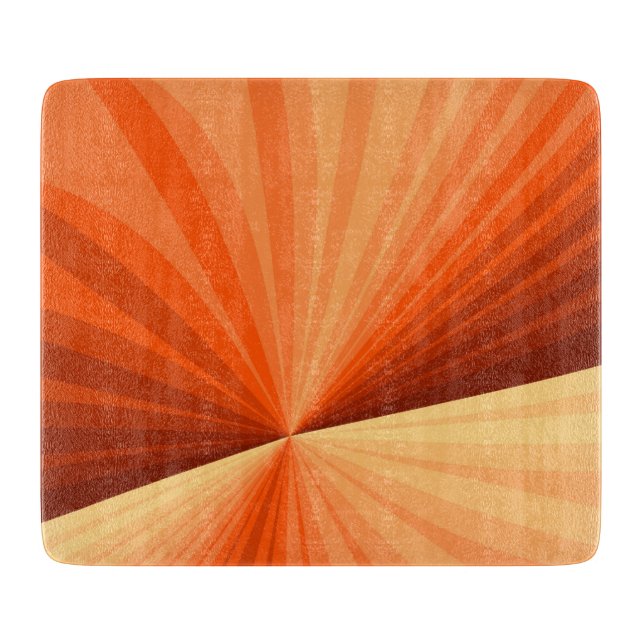 Planche À Découper Vanille rouge orange Abstraite moderne Fractale gr (Devant)