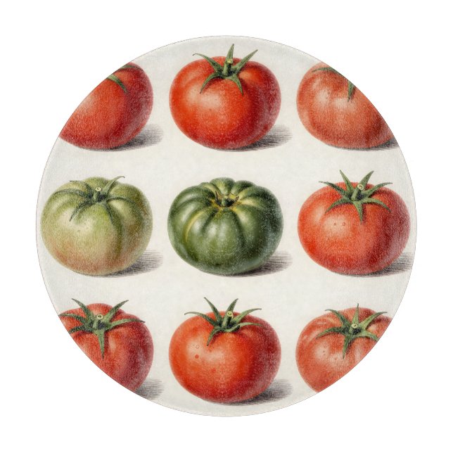 Planche À Découper Variété de tomate ancienne botanique Grid  (Devant)