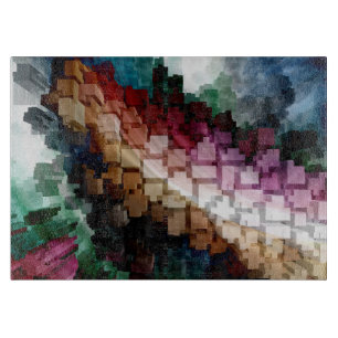 Planche À Découper Vent foncé centré sur le cube