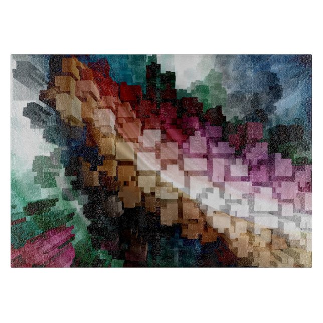 Planche À Découper Vent foncé centré sur le cube (Devant)