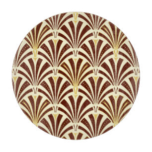 Planche À Découper Ventilateur Art déco motif - chocolat à la crème