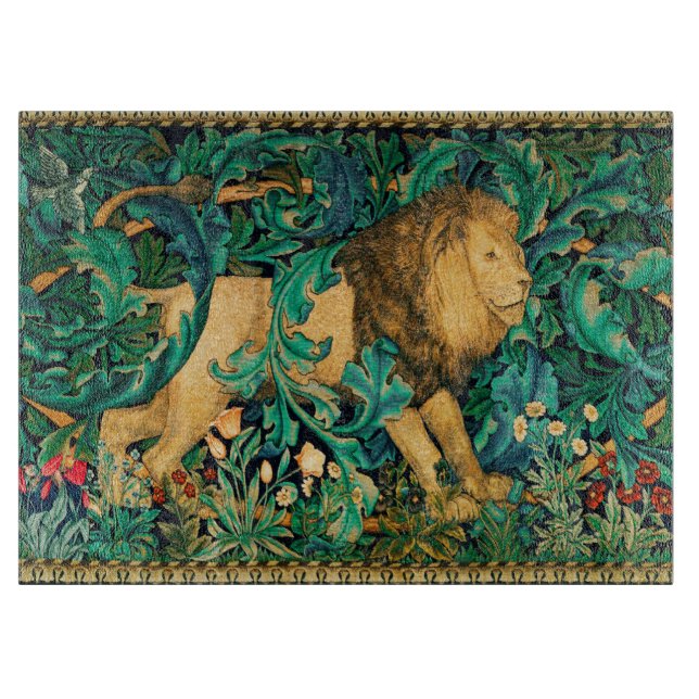 Planche À Découper VERDURE, ANIMAUX FORESTIERS LION Floral Cutter Boa (Devant)