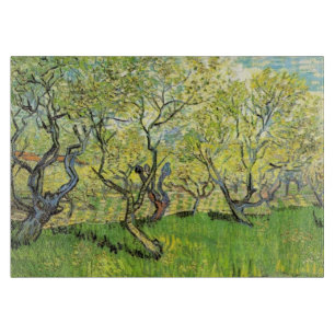 Planche À Découper Verger en fleurs, Vincent van Gogh.