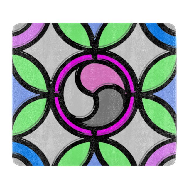 PLANCHE À DÉCOUPER VERRE COLORÉ (Devant)